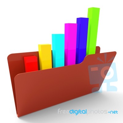 File Report Shows Business Graph And Administration Stock Image