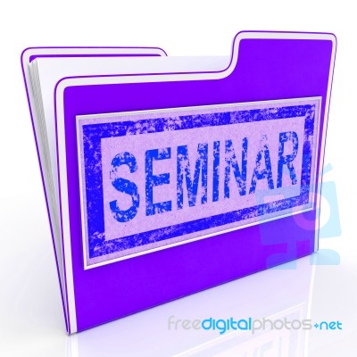 File Seminar Shows Speaker Forums And Document Stock Image