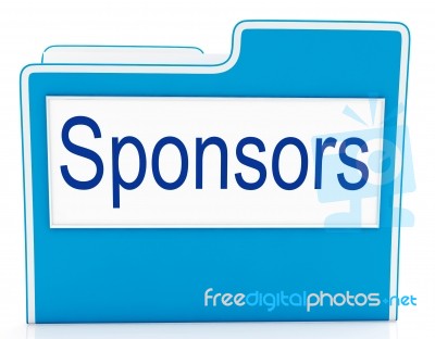 File Sponsors Represents Promotes Supporter And Promoter Stock Image