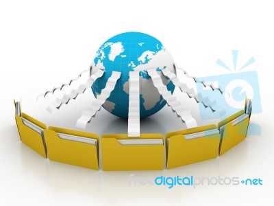 File Transfer Concept Stock Image