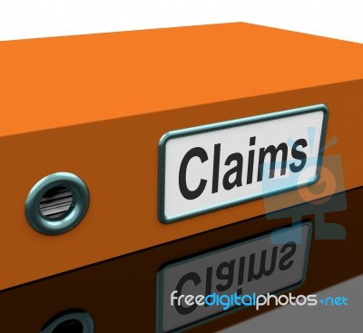 File With Claims Word Stock Image