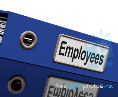 File With Employees Word Stock Image