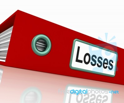 File With Losses Word Stock Image