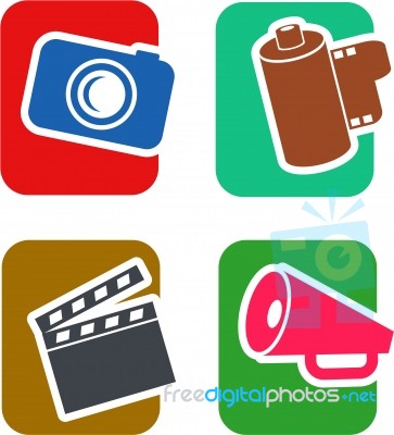 Film Icons Stock Image