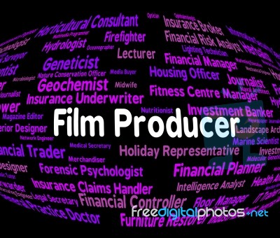 Film Producer Represents Jobs Career And Films Stock Image