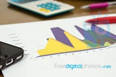 Finance Business Graph Stock Photo