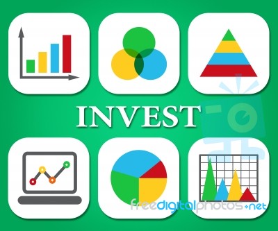 Finance Graphs Indicates Return On Investment And Charts Stock Image