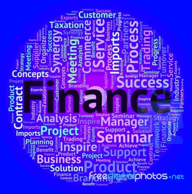 Finance Word Shows Text Accounting And Business Stock Image