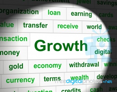 Finances Growth Represents Rise Commerce And Investment Stock Image