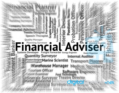 Financial Adviser Shows Position Advisors And Advice Stock Image