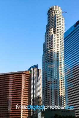 Financial District Of Los Angeles Stock Photo