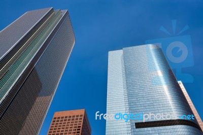 Financial District Of Los Angeles Stock Photo