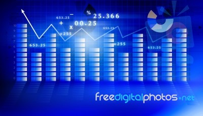 Financial Graph Stock Image