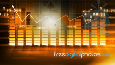 Financial Graph Stock Image