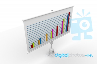 Financial Graph Board Stock Image