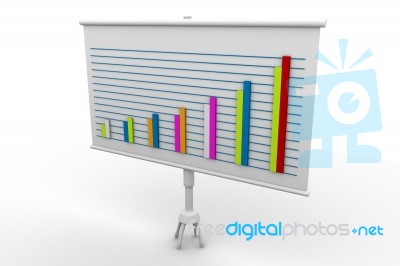 Financial Graph Board Stock Image