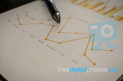 Financial Graph Paper Stock Photo