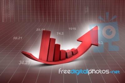 Financial Graphs Stock Image