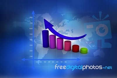 Financial Graphs Stock Image