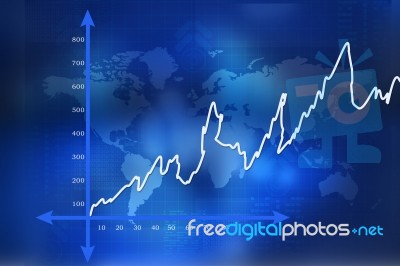 Financial Graphs Stock Image