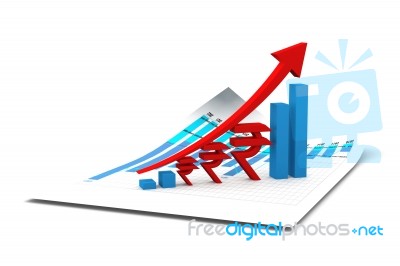 Financial Growth Chart Stock Image