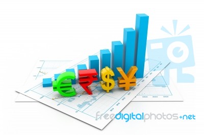 Financial Growth Chart Stock Image