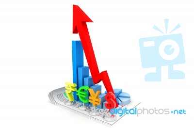 Financial Growth Chart Stock Image