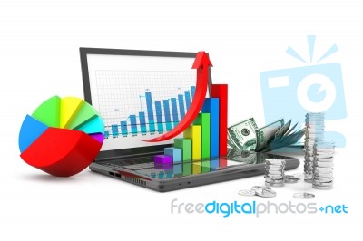 Financial Growth Chart And Graph Stock Image