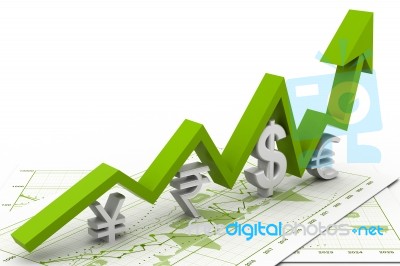 Financial Growth Graph Stock Image