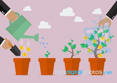 Financial Growth Process Stock Image