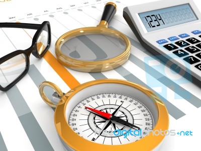 Financial Plan Concept With Financial Report Stock Image