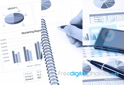 Financial Report Stock Photo