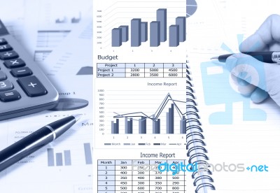 Financial Report Stock Photo