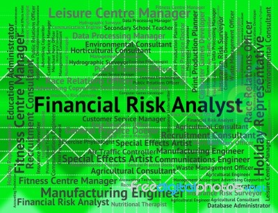 Financial Risk Analyst Means Analysers Analyse And Investment Stock Image