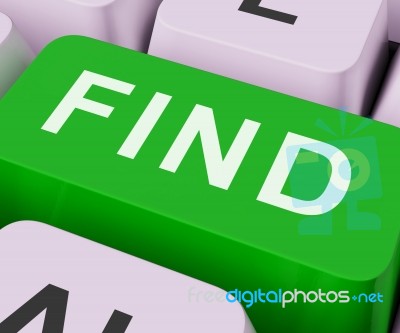 Find Key Shows Search Discovery Or Looking Online Stock Image