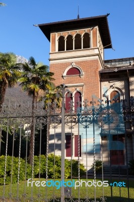 Fine Building In Mandello Del Lario Italy Stock Photo