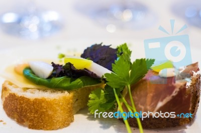 Fine Dining Food At Texel Stock Photo