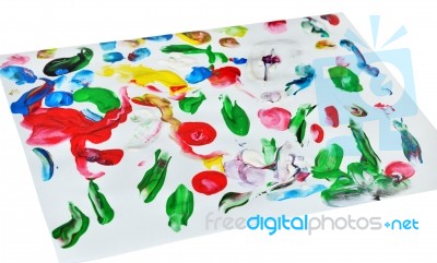 Finger Painting Stock Photo