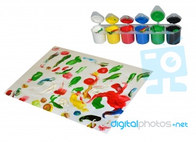 Finger Painting Stock Photo