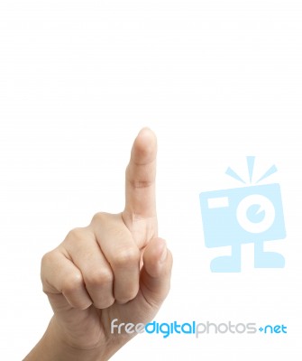 Finger Pointing Stock Photo