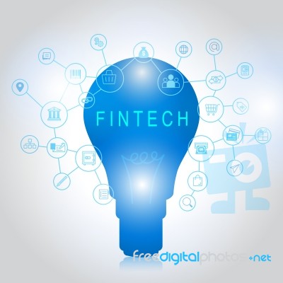 Fintech Investment Financial Internet Technology Concept Stock Image