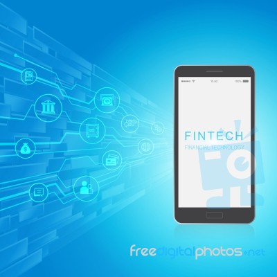 Fintech Investment Financial Internet Technology Concept Stock Image