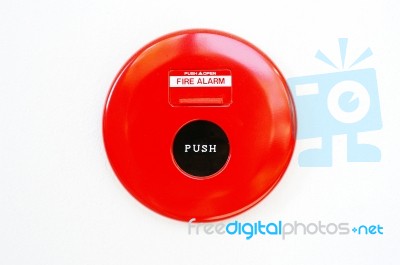 Fire Alarm Push Box Stock Photo