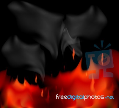 Fire And Smoke Scene Stock Image