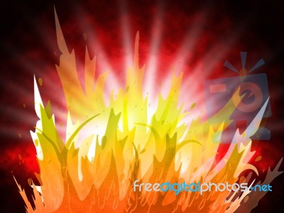 Fire Background Represents Fiery Inferno And Design Stock Image