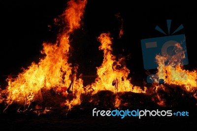 Fire Burning Stock Photo