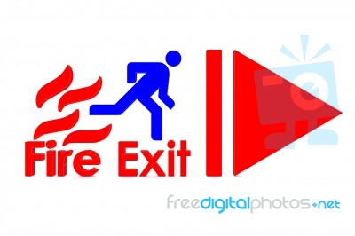 Fire Exit Stock Photo