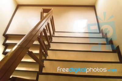 Fire Exit Stairs In Office Stock Photo