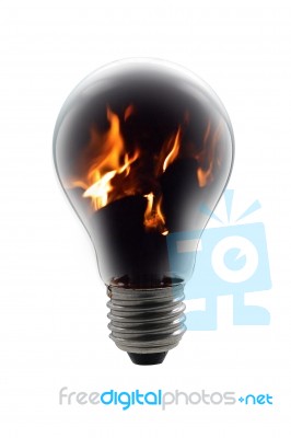 Fire Lamp Stock Photo