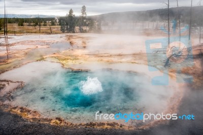 Firehole Spring Stock Photo